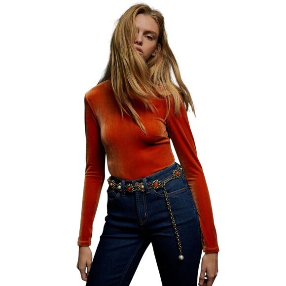 Free People Tops - Free People - Velvet Underground Vivi Bodysuit - Large -NEW